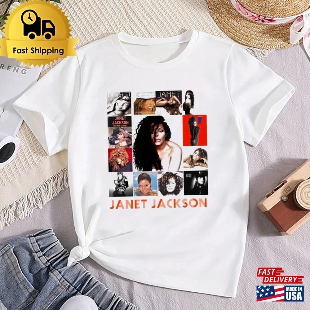 Graphic Janet Jackson T-Shirt Fan Gift Shirt 90S  Tee